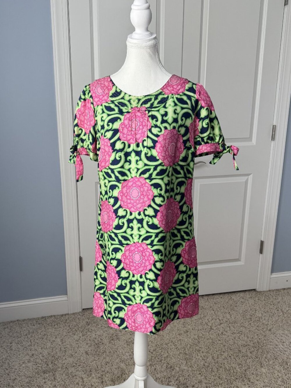 Lilly Pulitzer Silk Dasha Hydrangea Shift Dress Size Small